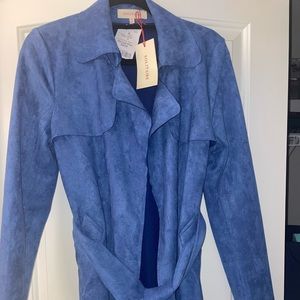 Blue suede coat/jacket